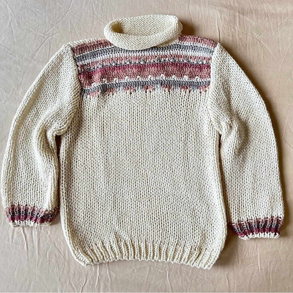 Vintage Silk Blend Jennifer Reed Hand-knit Sweater, M